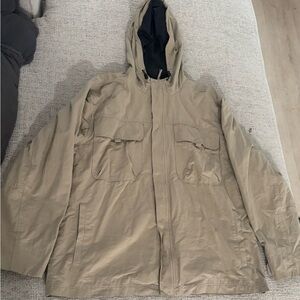 Madewell Men's Large Khaki Hooded Utility Jacket